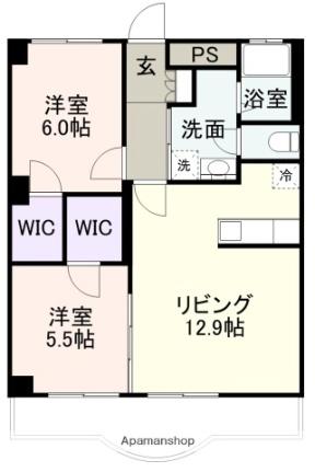 和歌山県和歌山市黒田２丁目(賃貸マンション2LDK・2階・58.32㎡)の写真 その2