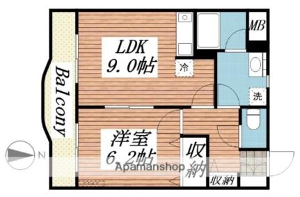 フローラゆう 303｜和歌山県和歌山市小雑賀(賃貸マンション1LDK・3階・40.33㎡)の写真 その2