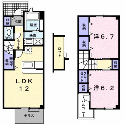 ヴェネット小松原II 103｜和歌山県御坊市湯川町小松原(賃貸アパート2LDK・1階・64.98㎡)の写真 その2