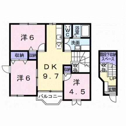 ブライズベールII 201｜和歌山県御坊市湯川町富安(賃貸アパート3DK・2階・65.98㎡)の写真 その2