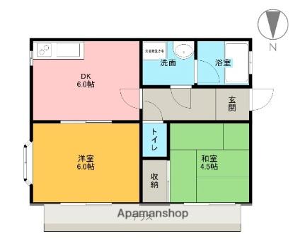 和田ハイツ 202｜和歌山県日高郡美浜町大字和田(賃貸アパート2DK・2階・38.88㎡)の写真 その2