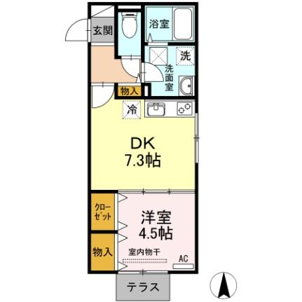 アミティエ 101 ｜ 鳥取県鳥取市西品治（賃貸アパート1DK・1階・33.67㎡） その2