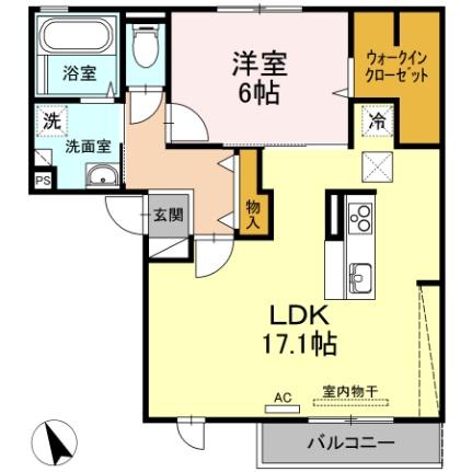 Ｓｕｍｉｒｅ　Ａ棟 101｜鳥取県鳥取市古海(賃貸アパート1LDK・1階・57.46㎡)の写真 その2