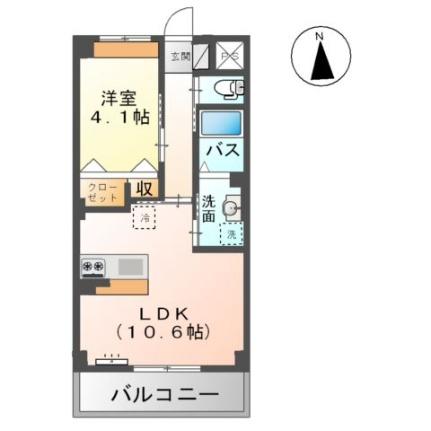 ゼルコバ 105｜鳥取県鳥取市古海(賃貸マンション1LDK・1階・38.25㎡)の写真 その2