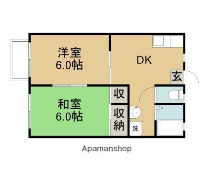 ビラサンビュー 202｜鳥取県鳥取市雲山(賃貸アパート2DK・2階・40.00㎡)の写真 その2