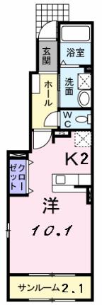 アルティシモ 103｜鳥取県鳥取市古海(賃貸アパート1R・1階・36.28㎡)の写真 その2