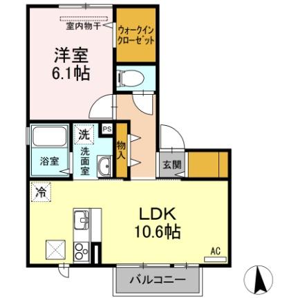 ツインヒルズ　Ｂ棟 102｜鳥取県鳥取市徳尾(賃貸アパート1LDK・1階・42.58㎡)の写真 その2