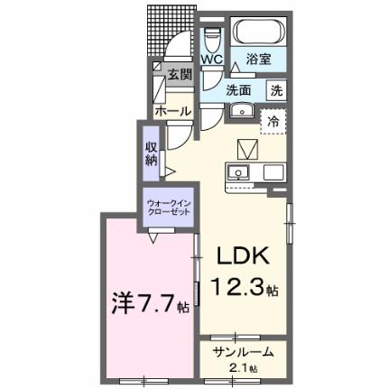 ヘッド　Ａ 101｜島根県雲南市三刀屋町三刀屋(賃貸アパート1LDK・1階・50.14㎡)の写真 その2