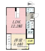 ラ・パルテール旭川　七番館 201 ｜ 岡山県岡山市中区竹田（賃貸アパート1LDK・2階・40.65㎡） その2