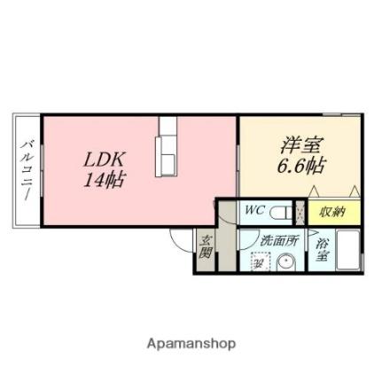 ラ・パルテール操山　弐番館 103｜岡山県岡山市中区原尾島４丁目(賃貸アパート1LDK・1階・46.98㎡)の写真 その2