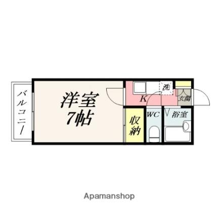 メゾン司　Ａ 302｜岡山県岡山市中区浜１丁目(賃貸マンション1K・3階・17.32㎡)の写真 その2