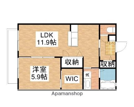 シャーメゾン　グレースＣ棟 202 ｜ 岡山県岡山市中区土田（賃貸アパート1LDK・2階・44.33㎡） その2