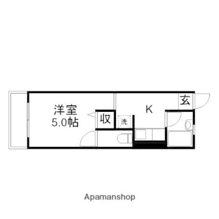 ハイツユタカ 103 ｜ 岡山県岡山市北区三野３丁目（賃貸アパート1K・1階・22.00㎡） その2