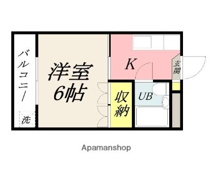 ブランシュ富士1 306｜岡山県岡山市中区西川原１丁目(賃貸マンション1K・3階・18.31㎡)の写真 その2