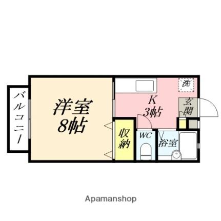 サン・エスポアール 102｜岡山県岡山市北区津島東４丁目(賃貸アパート1K・1階・26.49㎡)の写真 その2