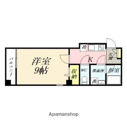 ｈｉｇｈｓ　ｔｏｐ　表町 405｜岡山県岡山市北区表町３丁目(賃貸マンション1K・4階・30.68㎡)の写真 その2