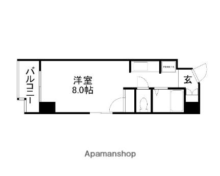 グランドメゾン藤 102｜岡山県岡山市北区野田屋町２丁目(賃貸マンション1R・1階・25.00㎡)の写真 その2