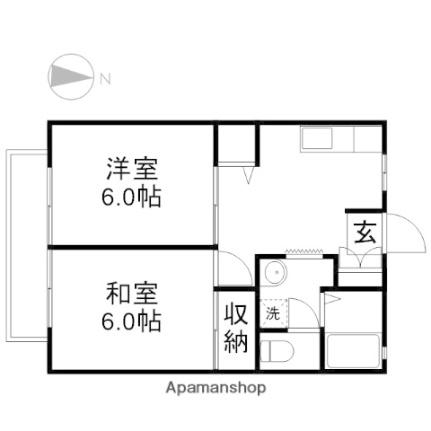 セフィラササキ 102｜岡山県岡山市中区長岡(賃貸アパート2DK・1階・38.93㎡)の写真 その2