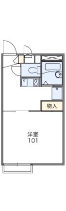 レオパレスブルースカイI 204｜岡山県岡山市北区平田(賃貸アパート1K・2階・23.18㎡)の写真 その2