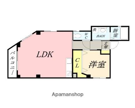 ＭＡＲＵＮＯＵＣＨＩ．Ａｖｅ 3F｜岡山県岡山市北区丸の内２丁目(賃貸マンション1LDK・3階・45.41㎡)の写真 その2