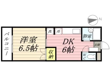 スイートピアｆｕｊｉ　Ｂ棟 207｜岡山県岡山市北区奥田西町(賃貸アパート1DK・2階・23.00㎡)の写真 その2