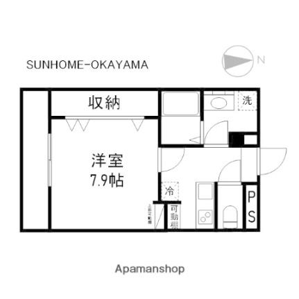 アロウル大元駅前 108｜岡山県岡山市北区大元駅前(賃貸マンション1K・1階・30.15㎡)の写真 その2