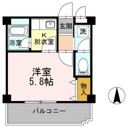 アルカディア 206｜岡山県岡山市北区田中(賃貸アパート1K・2階・20.70㎡)の写真 その2