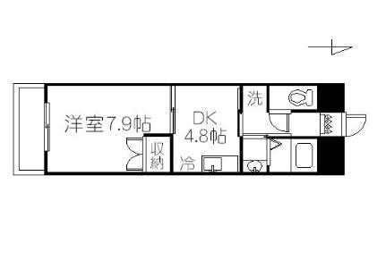 フェアリー西市 307｜岡山県岡山市南区西市(賃貸マンション1DK・3階・32.50㎡)の写真 その2