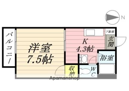 フレグランス野崎　Ａ棟 102｜岡山県岡山市北区平野(賃貸アパート1K・1階・24.50㎡)の写真 その2