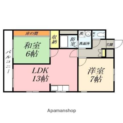 グランデュール今1号館 501｜岡山県岡山市北区今１丁目(賃貸マンション2LDK・5階・60.00㎡)の写真 その2