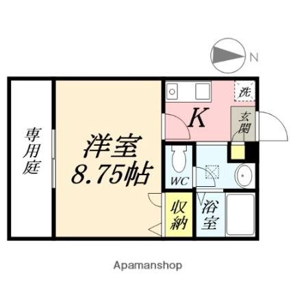 フォーシーズン冬 101｜岡山県岡山市南区浜野１丁目(賃貸アパート1K・1階・26.91㎡)の写真 その2