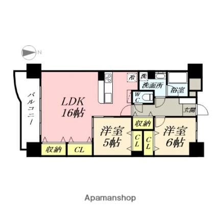 クレール西市 902｜岡山県岡山市南区西市(賃貸マンション2LDK・9階・64.03㎡)の写真 その2