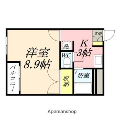 グリーンピア21 105｜岡山県岡山市北区上中野１丁目(賃貸マンション1K・1階・27.00㎡)の写真 その2