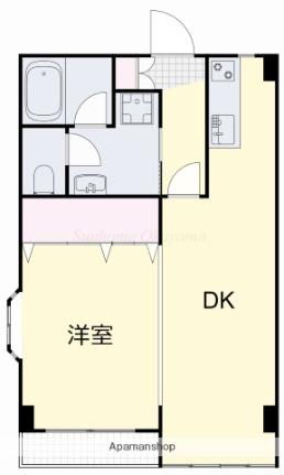 アーバンハウス大供 306｜岡山県岡山市北区大供２丁目(賃貸マンション1DK・3階・46.20㎡)の写真 その2