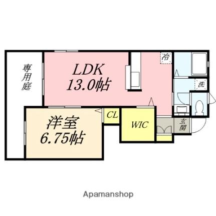 岡山県岡山市中区今在家(賃貸アパート1LDK・1階・46.16㎡)の写真 その2