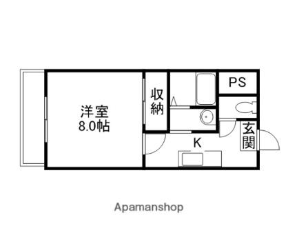 パレスマリソル 103｜岡山県岡山市北区辰巳(賃貸マンション1K・1階・29.00㎡)の写真 その2