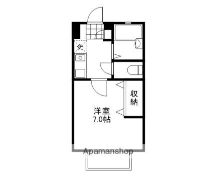 ハッピー下中野 102｜岡山県岡山市北区下中野(賃貸アパート1K・1階・23.18㎡)の写真 その2