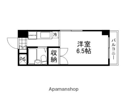 アスティオン鹿田 402｜岡山県岡山市北区鹿田町２丁目(賃貸マンション1K・4階・19.44㎡)の写真 その2