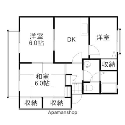 岡山県岡山市中区円山（賃貸アパート3DK・2階・50.49㎡） その2