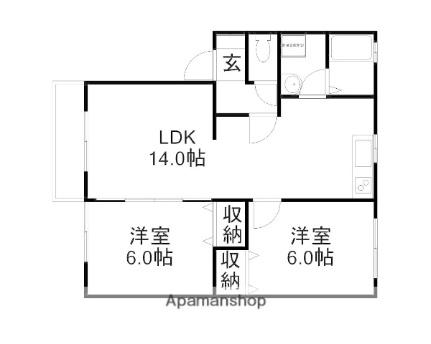 岡山県岡山市南区西市(賃貸アパート2LDK・2階・54.65㎡)の写真 その2