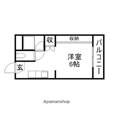 野田レジデンス 306｜岡山県岡山市北区野田２丁目(賃貸マンション1K・3階・18.36㎡)の写真 その2