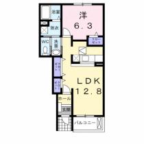 アルバーダ・ＫIII 102 ｜ 岡山県岡山市北区門前（賃貸アパート1LDK・1階・46.49㎡） その2