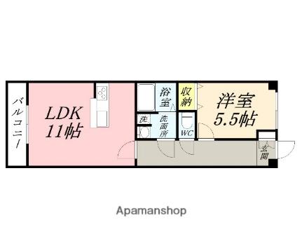 岡山県岡山市南区新保(賃貸マンション1LDK・2階・41.59㎡)の写真 その2