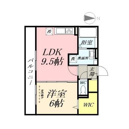 岡山県岡山市中区平井(賃貸アパート1LDK・2階・40.04㎡)の写真 その2