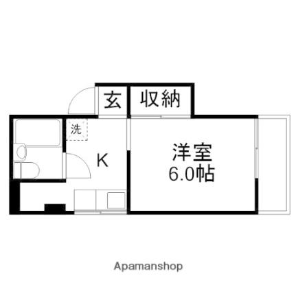 岡山県岡山市北区表町３丁目(賃貸マンション1K・3階・18.00㎡)の写真 その2