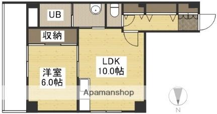 ジェントリィ蕃山 305｜岡山県岡山市北区蕃山町(賃貸マンション1LDK・3階・42.00㎡)の写真 その2