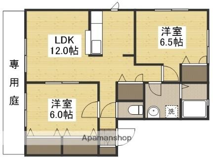 ファインハイツ 102｜岡山県岡山市北区今保(賃貸アパート2LDK・1階・57.96㎡)の写真 その2