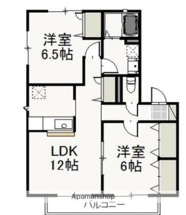 ファインハイツ 202｜岡山県岡山市北区今保(賃貸アパート2LDK・2階・57.96㎡)の写真 その2