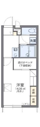 レオパレスガーデンハイツ富田 116｜岡山県岡山市北区富田(賃貸アパート1K・1階・23.18㎡)の写真 その2