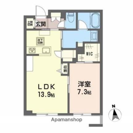 クロムノワール 105｜岡山県岡山市北区天瀬南町(賃貸マンション1LDK・1階・52.55㎡)の写真 その2